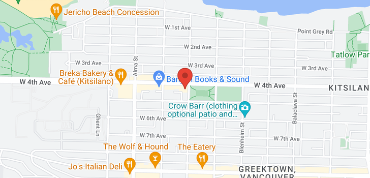 map of 306 3506 W 4TH AVENUE